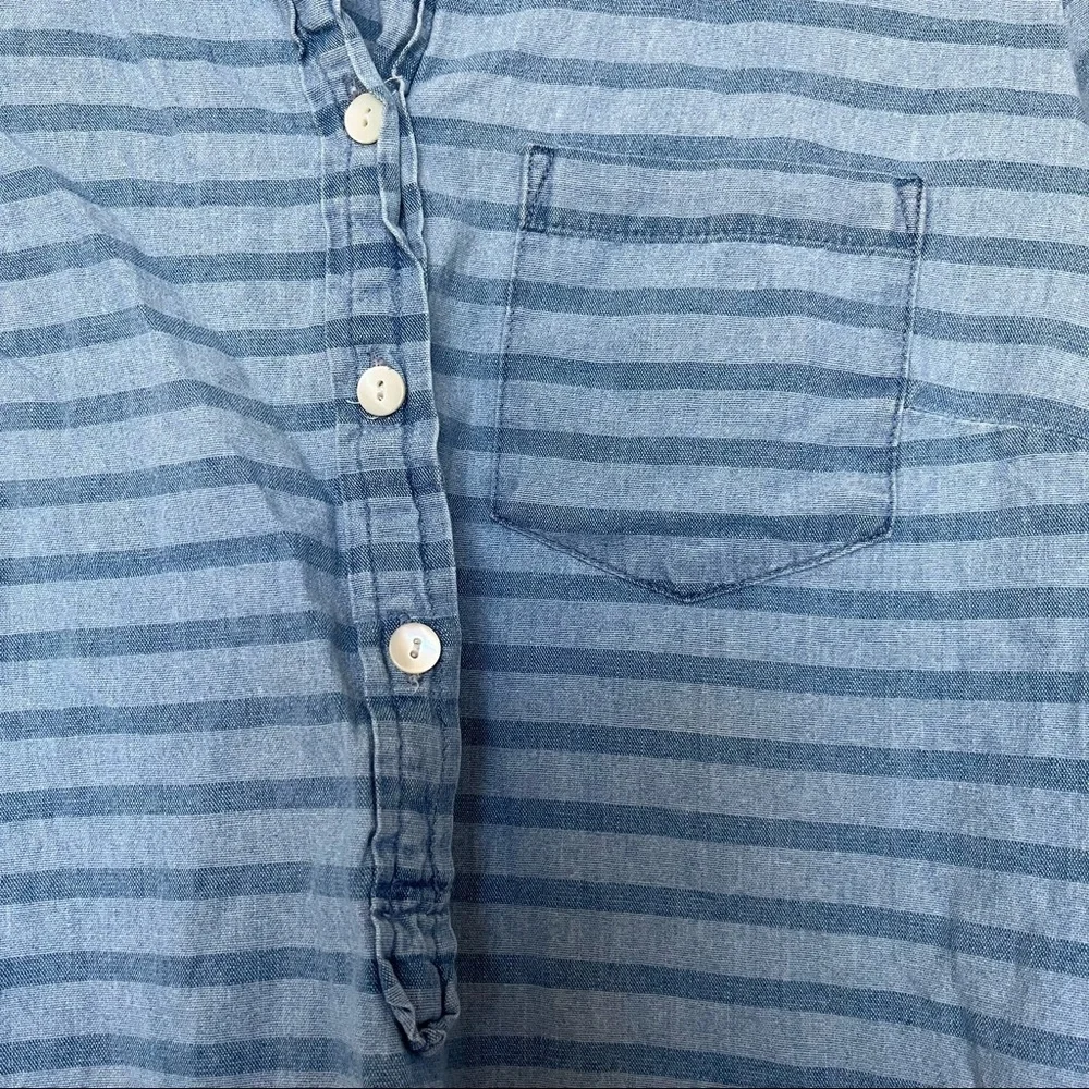 J. Crew Chambray Denim Popover Shirt